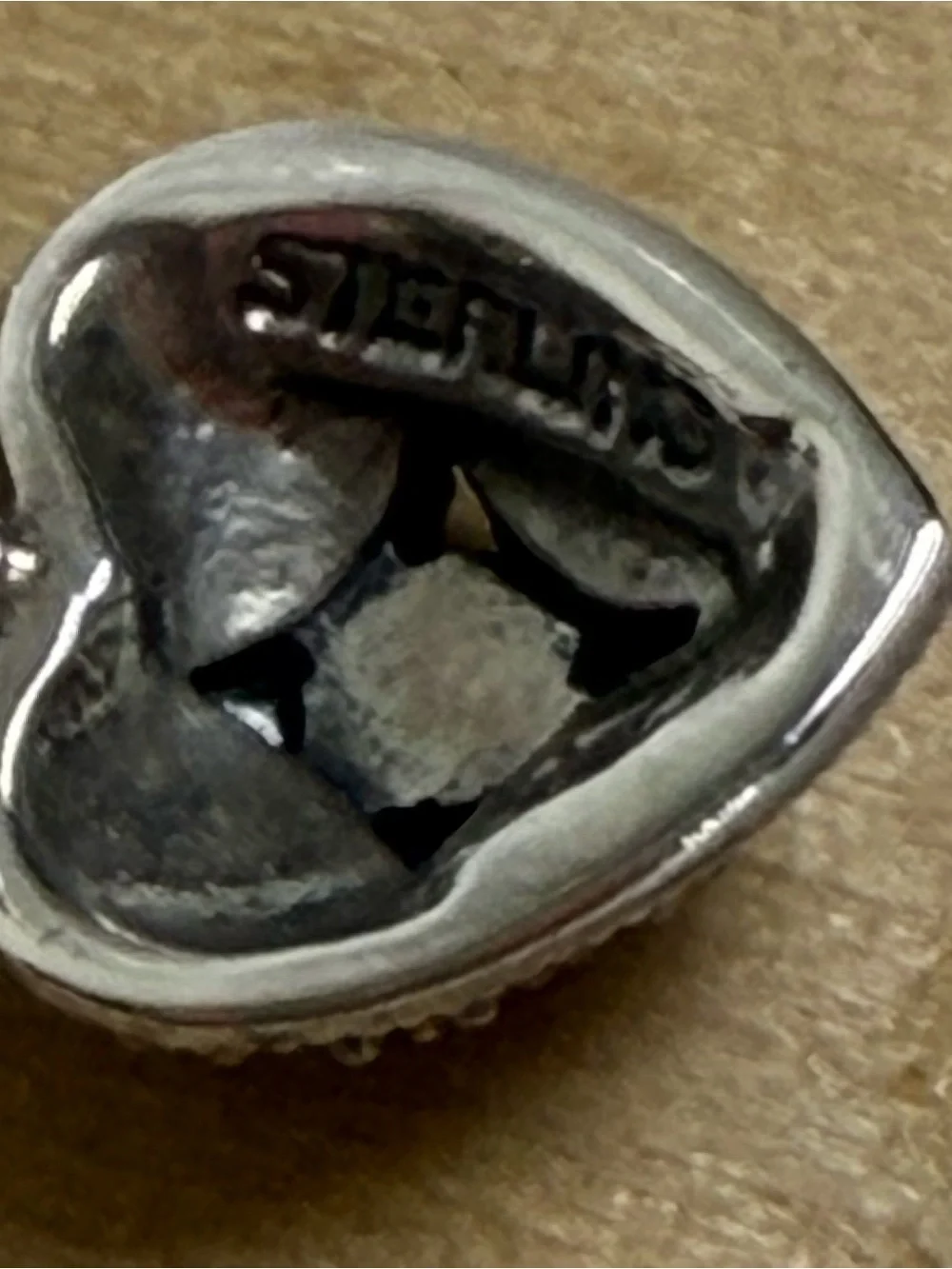 Vintage Sterling Silver Heart With Bow Marcasite Earrings‎